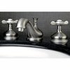 Kingston Brass KS1168BEX 8" Widespread Bathroom Faucet, Brushed Nickel KS1168BEX